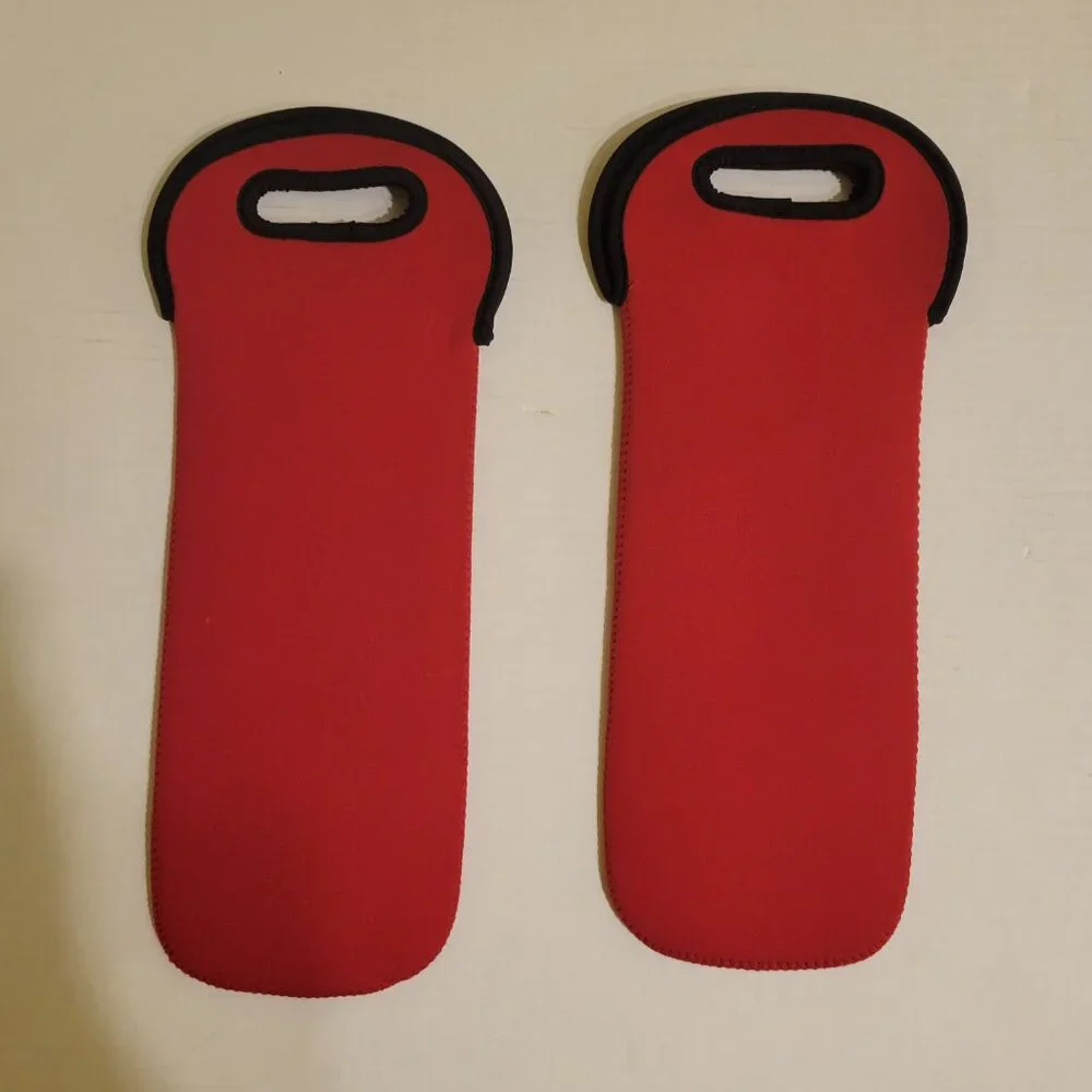 BroilPro Accessories, Wine & Carrier Totes, Red & Black Pair